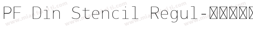 PF Din Stencil Regul字体转换